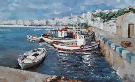 2194-T3 | 90cm x 60cm | bateaux à quai 